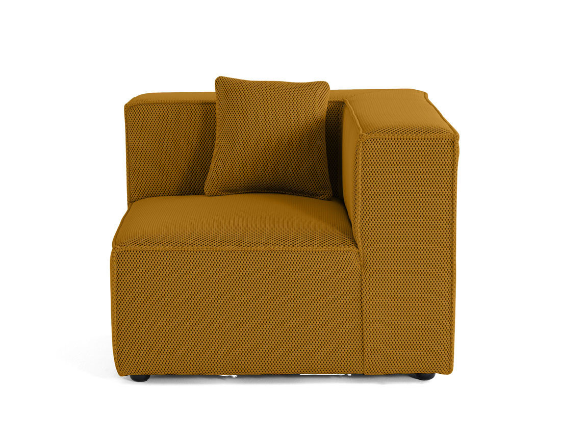 Module d'assise d'angle réversible en tissu mailles 3D Arty