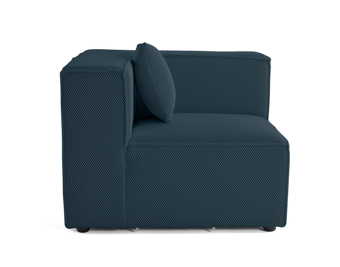 Module d'assise d'angle réversible en tissu mailles 3D Arty