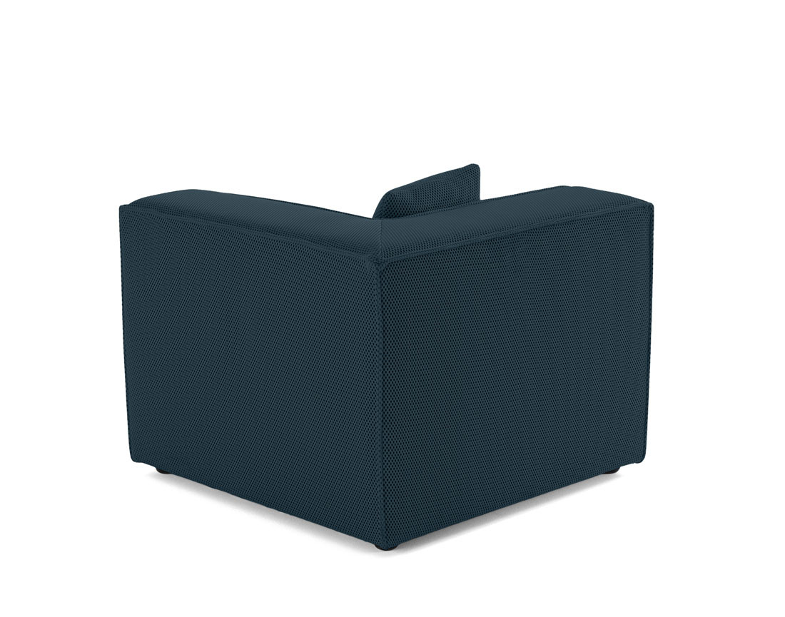 Module d'assise d'angle réversible en tissu mailles 3D Arty