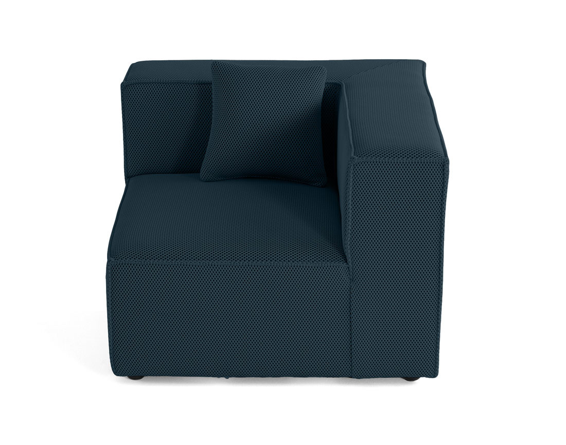 Module d'assise d'angle réversible en tissu mailles 3D Arty