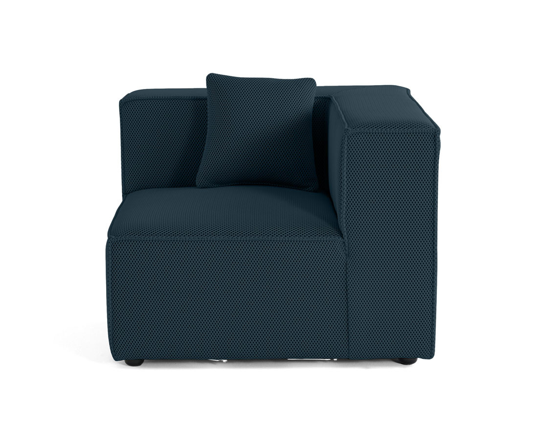 Module d'assise d'angle réversible en tissu mailles 3D Arty