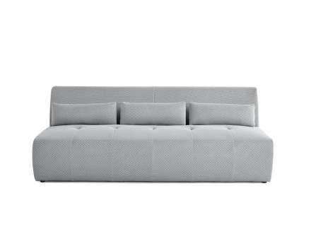 Canapé droit 3 places en tissu mailles 3D Onyx