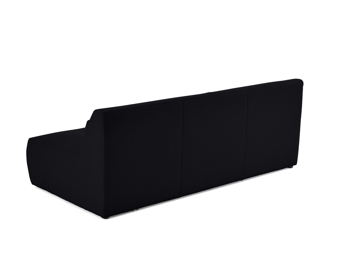 Canapé droit 3 places en tissu mailles 3D Onyx