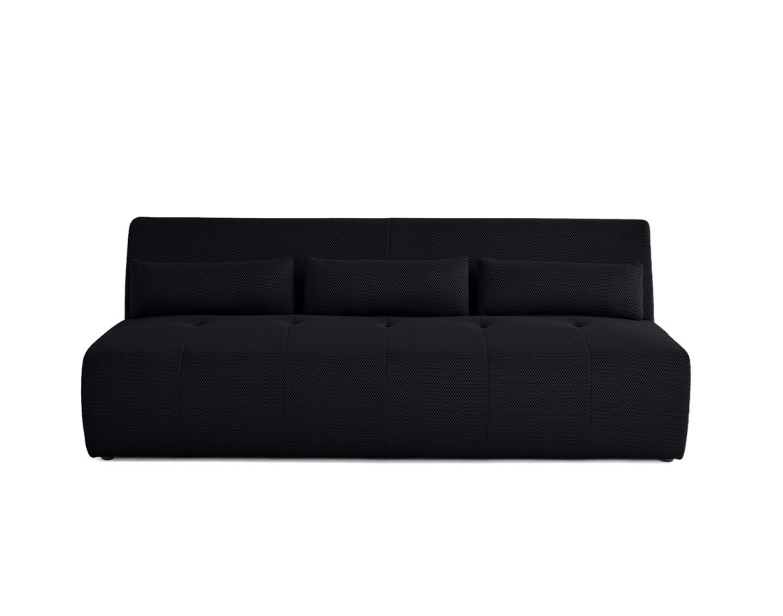 Canapé droit 3 places en tissu mailles 3D Onyx