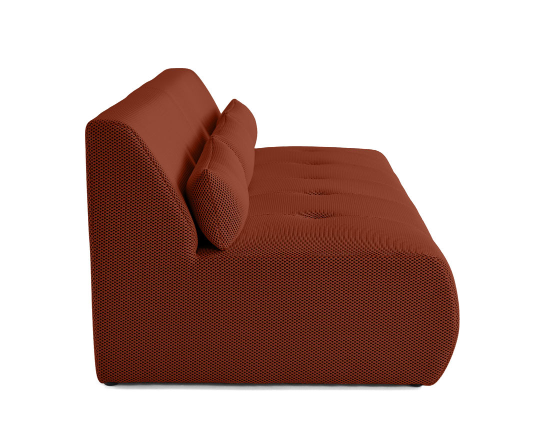 Canapé droit 3 places en tissu mailles 3D Onyx