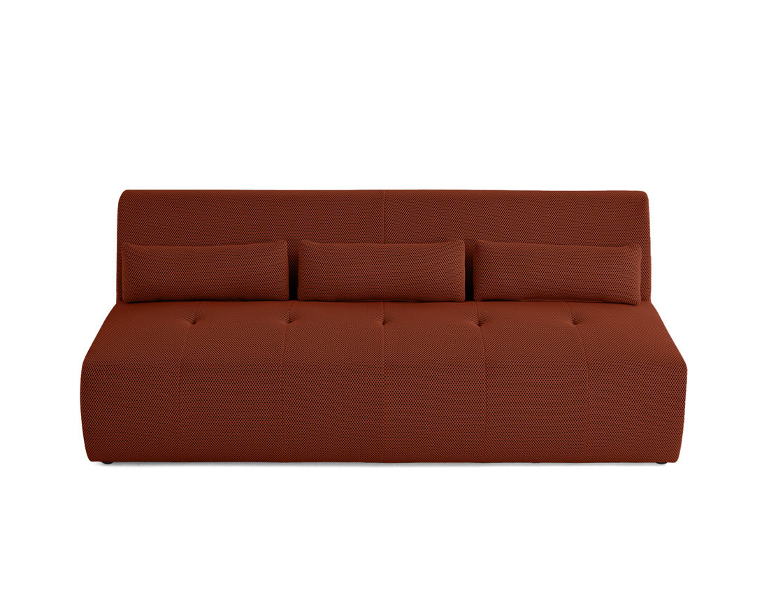 Canapé droit 3 places en tissu mailles 3D Onyx