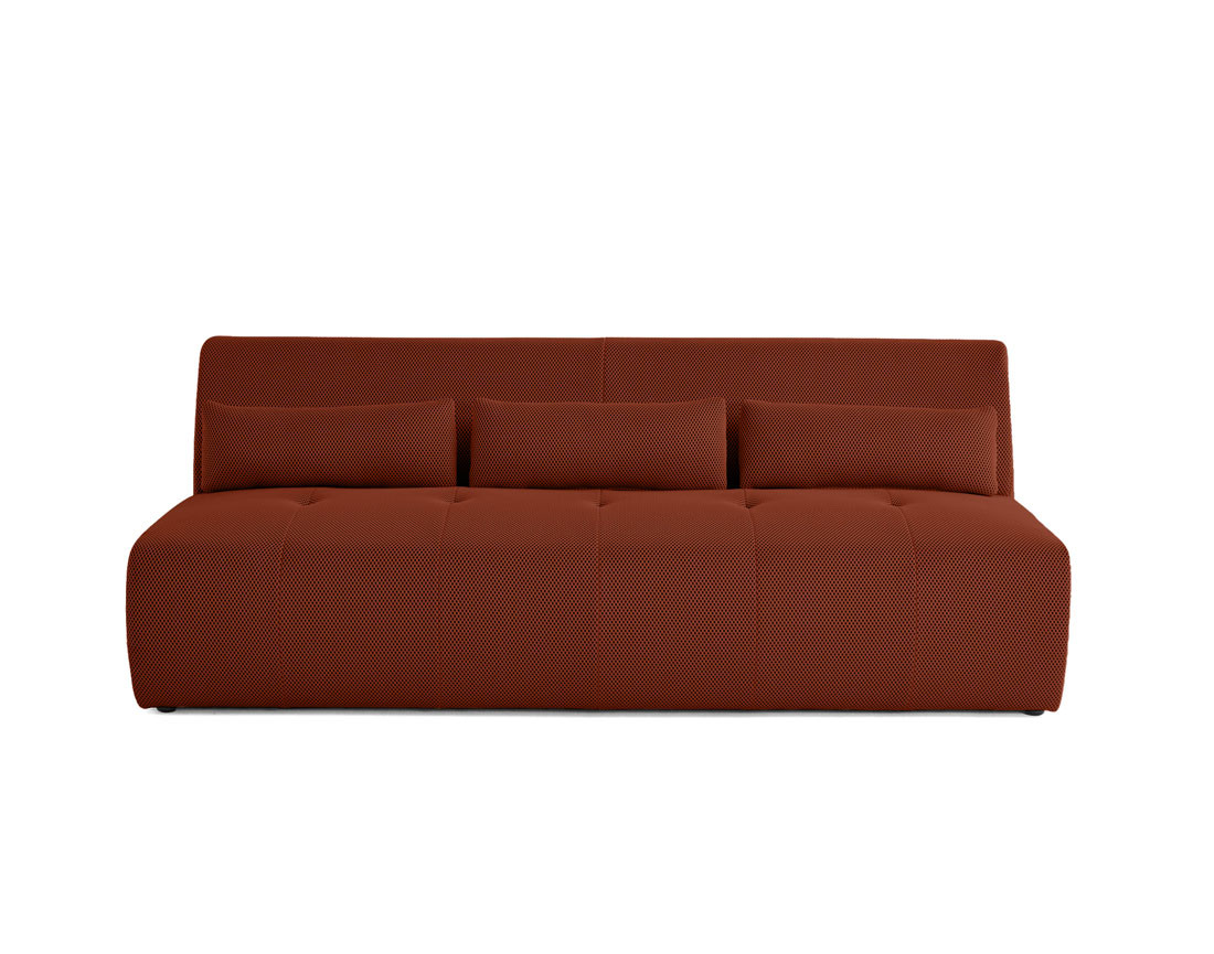 Canapé droit 3 places en tissu mailles 3D Onyx