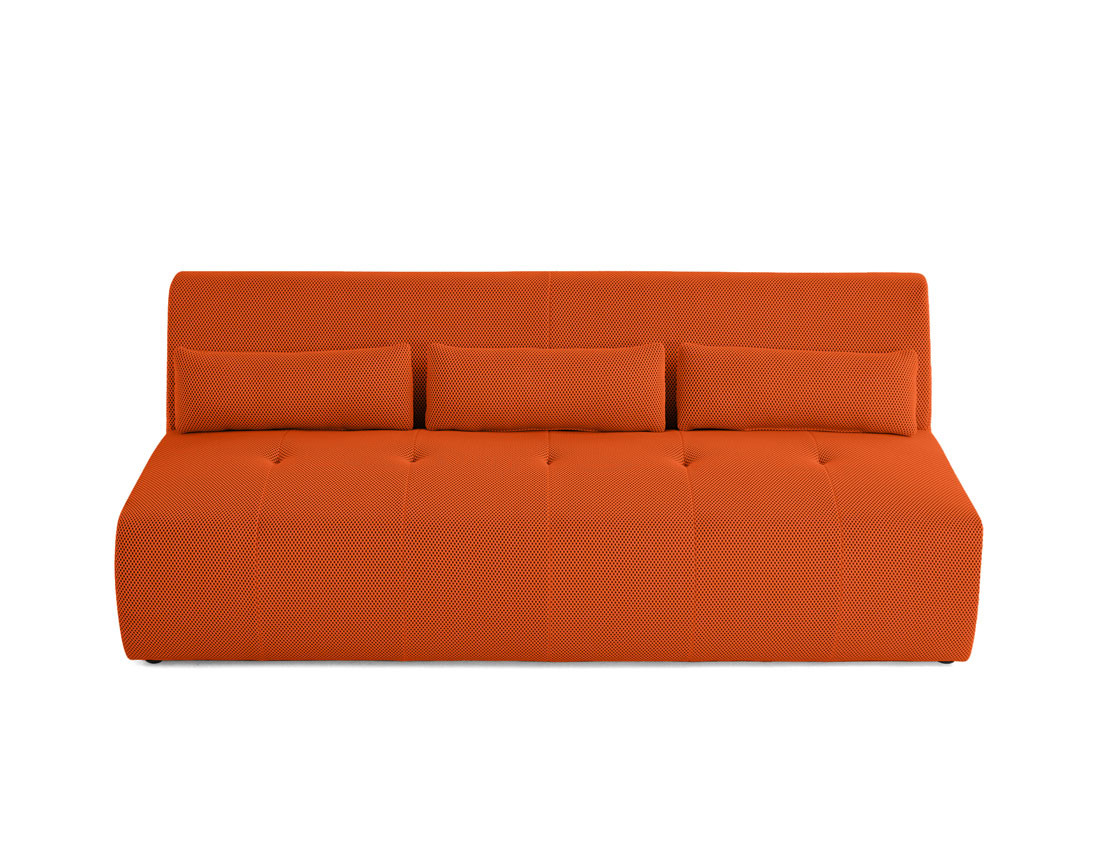 Canapé droit 3 places en tissu mailles 3D Onyx