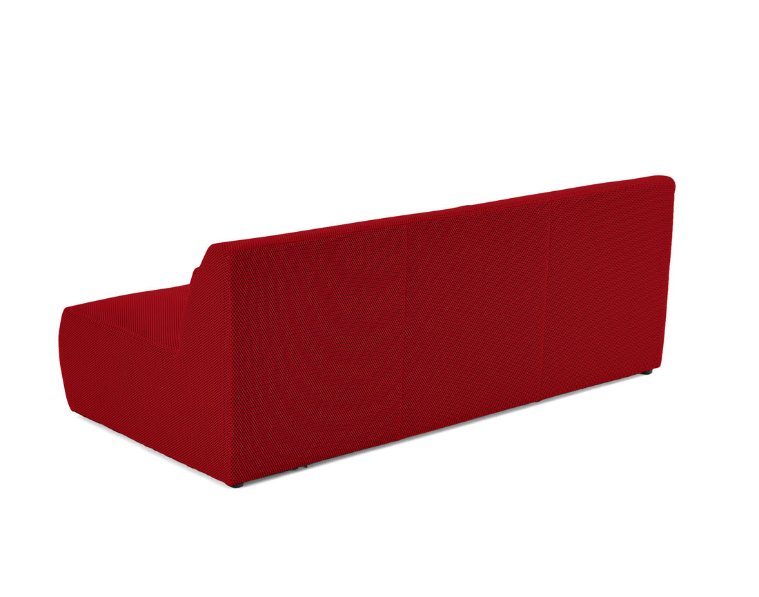 Canapé droit 3 places en tissu mailles 3D Onyx