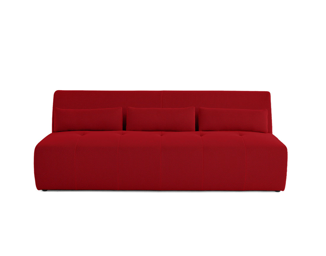 Canapé droit 3 places en tissu mailles 3D Onyx