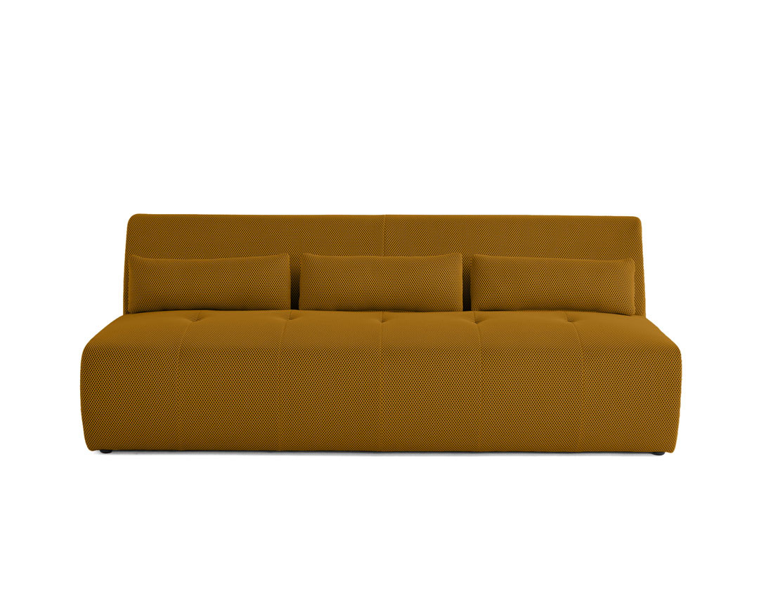 Canapé droit 3 places en tissu mailles 3D Onyx