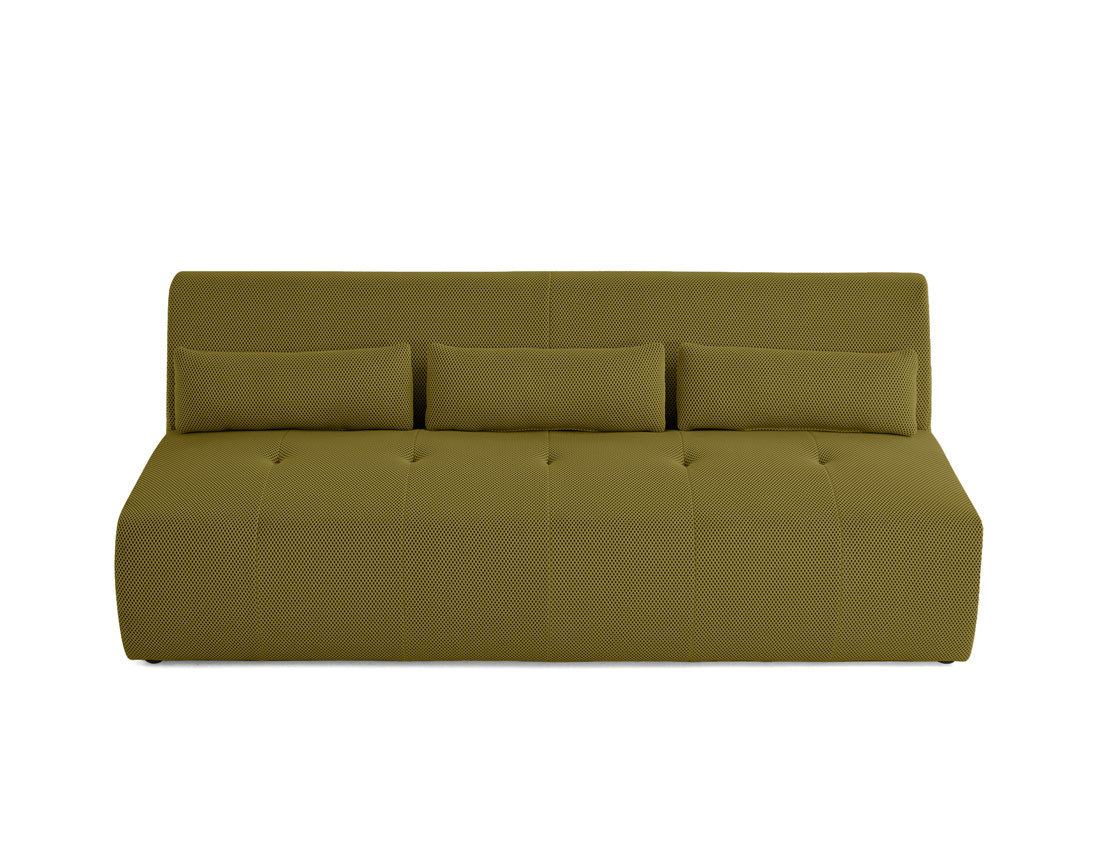 Canapé droit 3 places en tissu mailles 3D Onyx