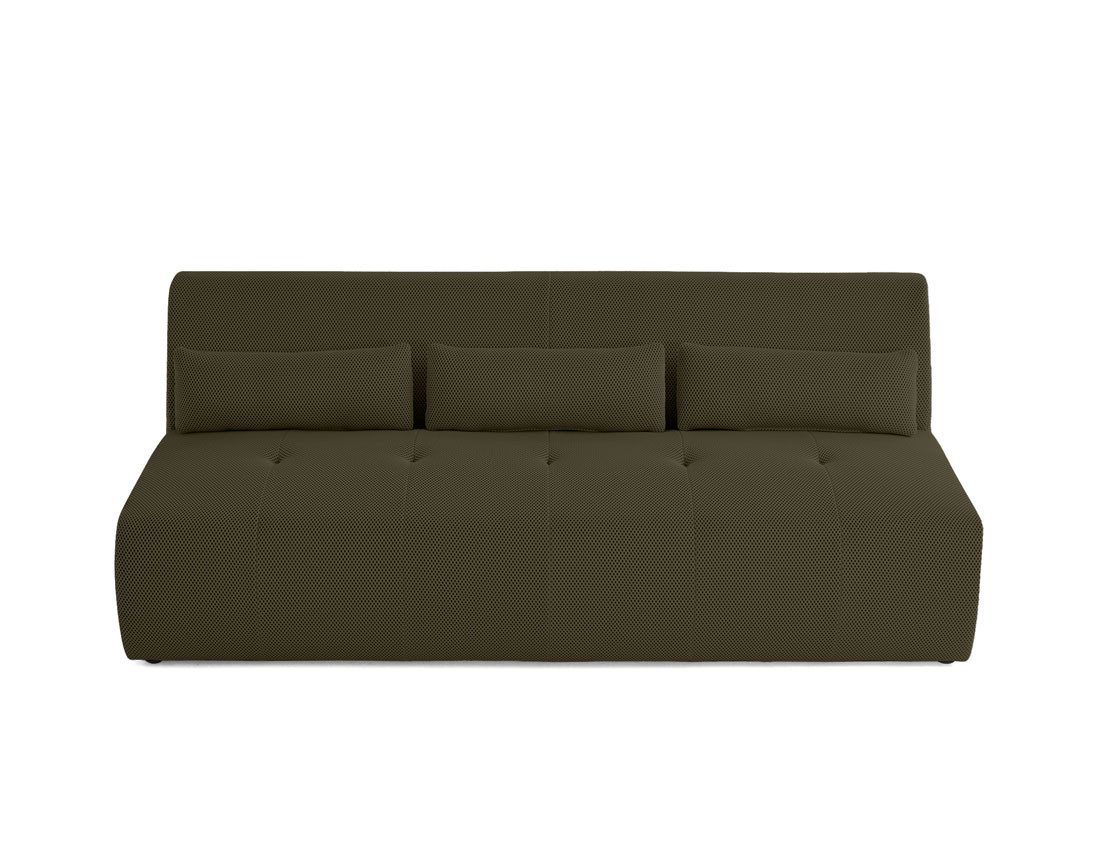 Canapé droit 3 places en tissu mailles 3D Onyx