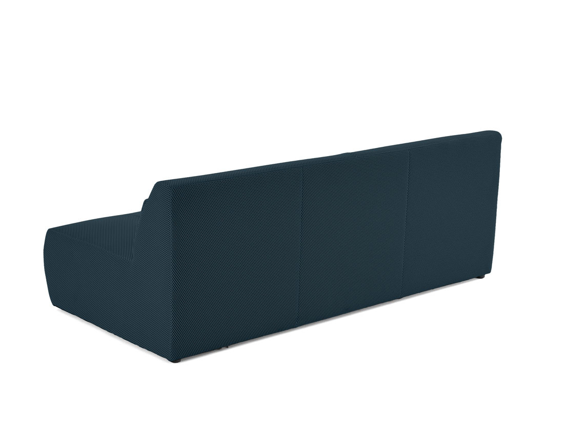 Canapé droit 3 places en tissu mailles 3D Onyx