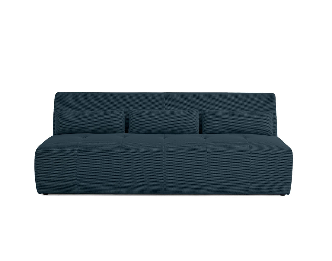 Canapé droit 3 places en tissu mailles 3D Onyx