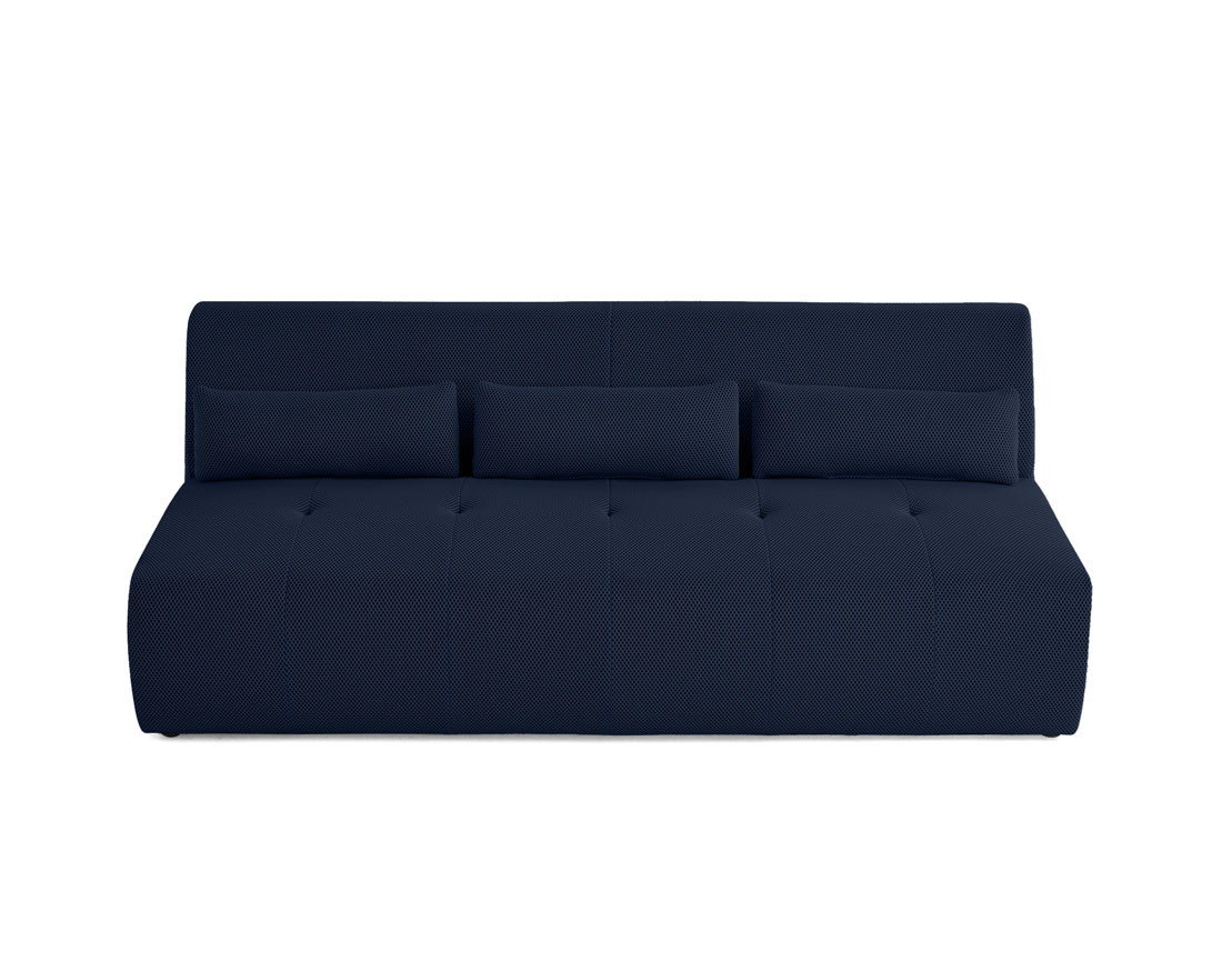 Canapé droit 3 places en tissu mailles 3D Onyx