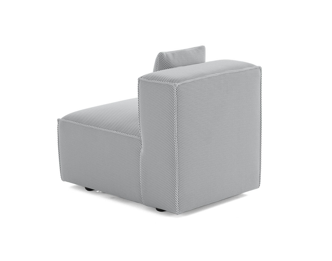 Module d'assise sans accoudoirs  en tissu mailles 3D Arty