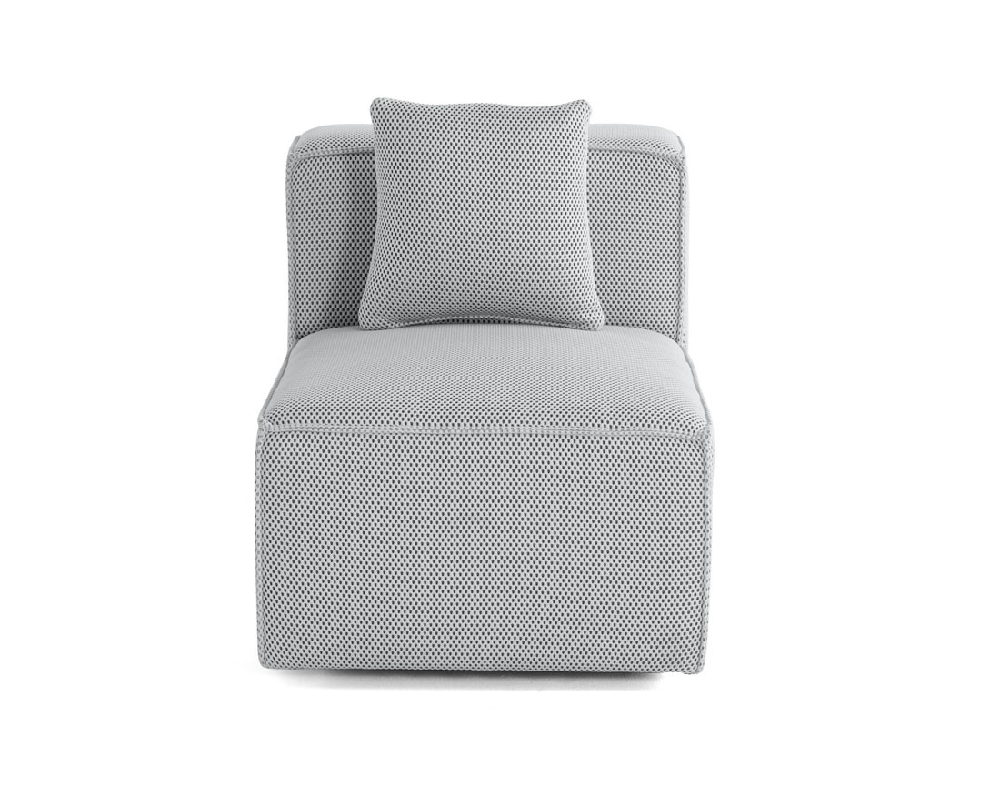 Module d'assise sans accoudoirs  en tissu mailles 3D Arty