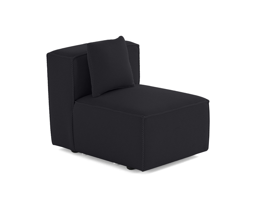Module d'assise sans accoudoirs  en tissu mailles 3D Arty