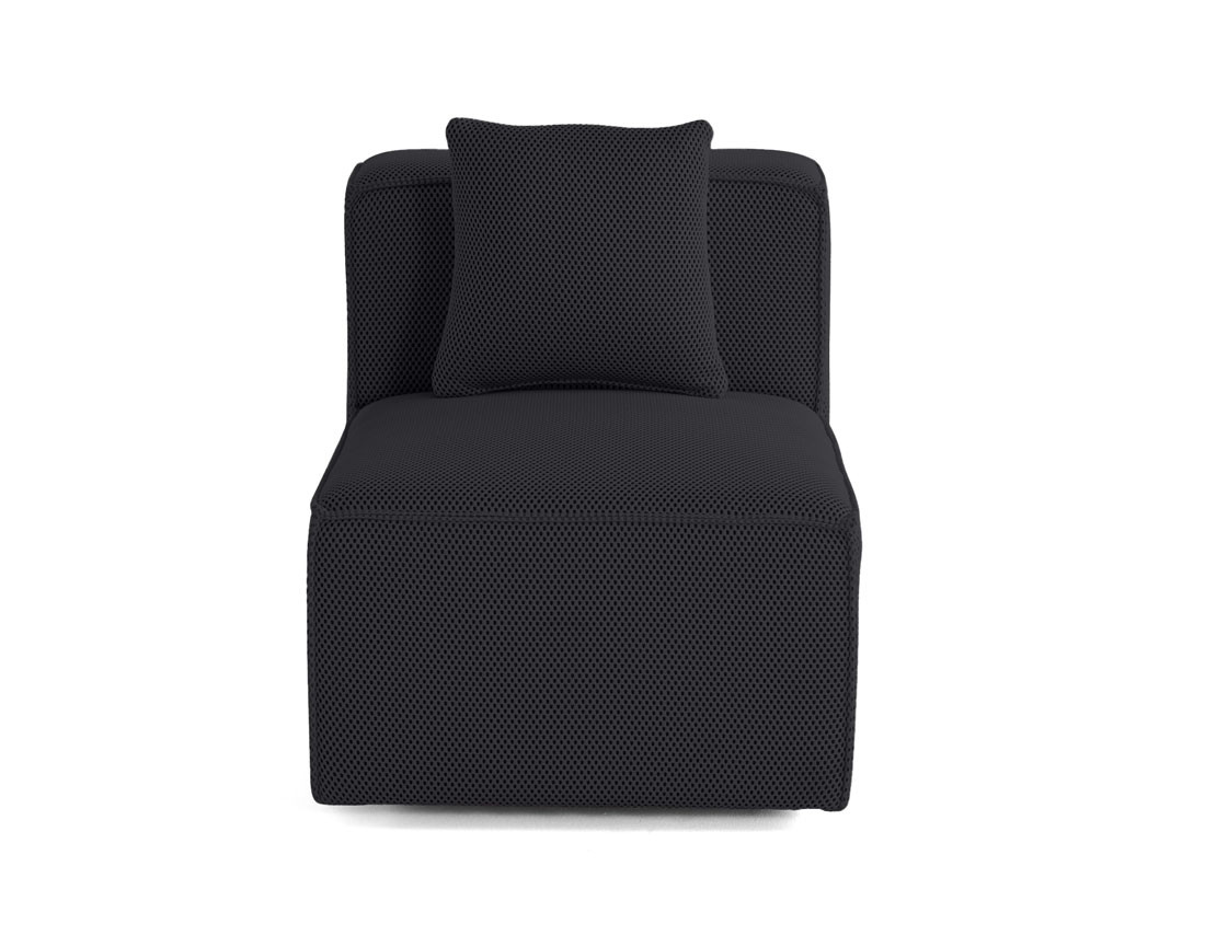 Module d'assise sans accoudoirs  en tissu mailles 3D Arty