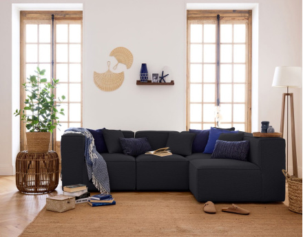 Module d'assise sans accoudoirs  en tissu mailles 3D Arty