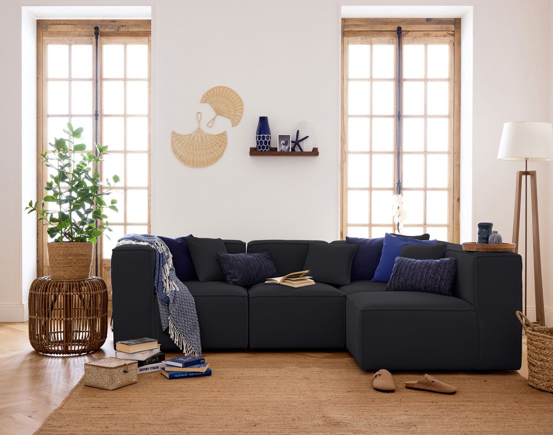 Module d'assise sans accoudoirs  en tissu mailles 3D Arty