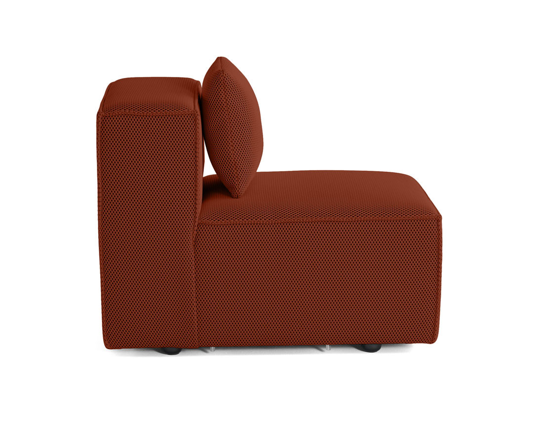 Module d'assise sans accoudoirs  en tissu mailles 3D Arty