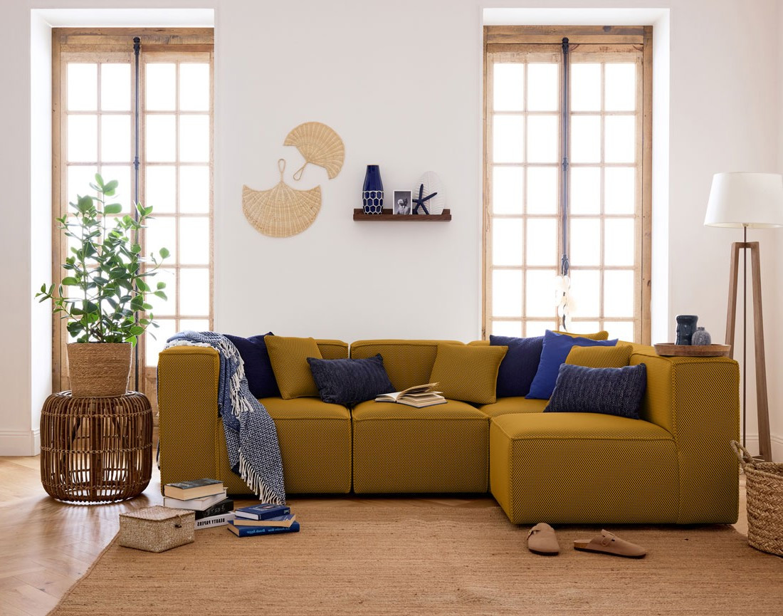 Module d'assise sans accoudoirs  en tissu mailles 3D Arty