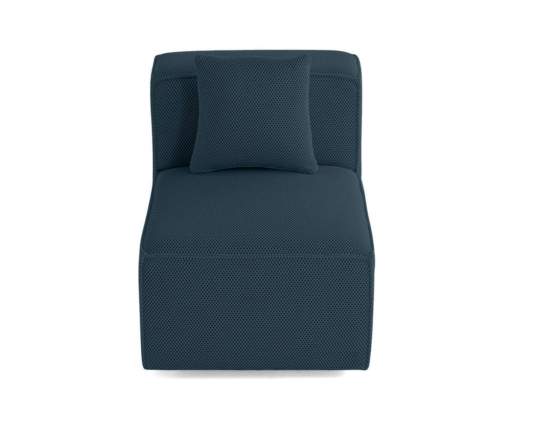 Module d'assise sans accoudoirs  en tissu mailles 3D Arty