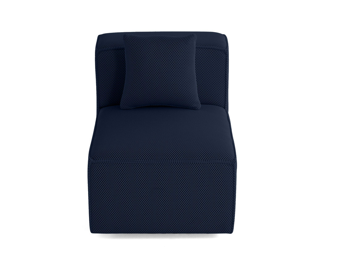 Module d'assise sans accoudoirs  en tissu mailles 3D Arty