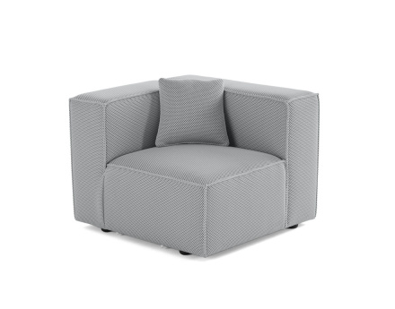 Module d'assise droit en tissu mailles 3D Arty