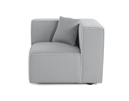 Module d'assise droit en tissu mailles 3D Arty