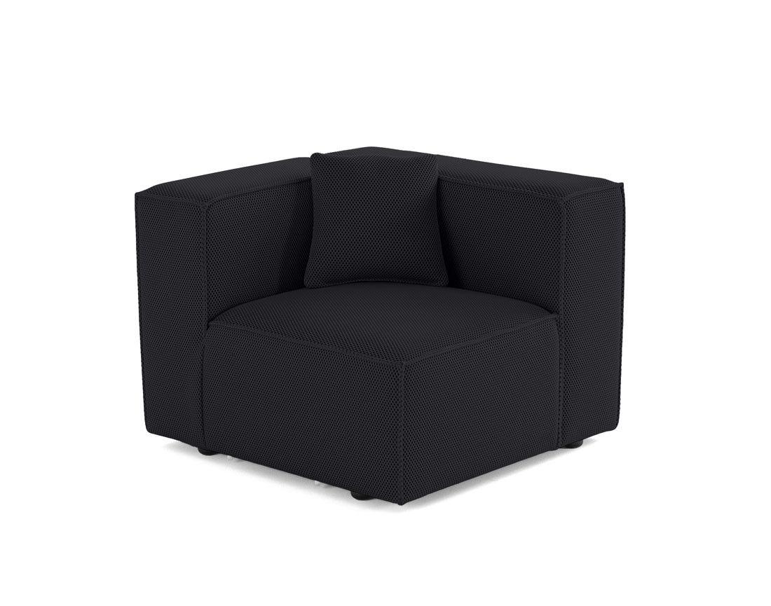 Module d'assise droit en tissu mailles 3D Arty