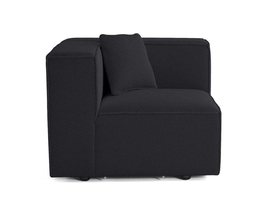 Module d'assise droit en tissu mailles 3D Arty