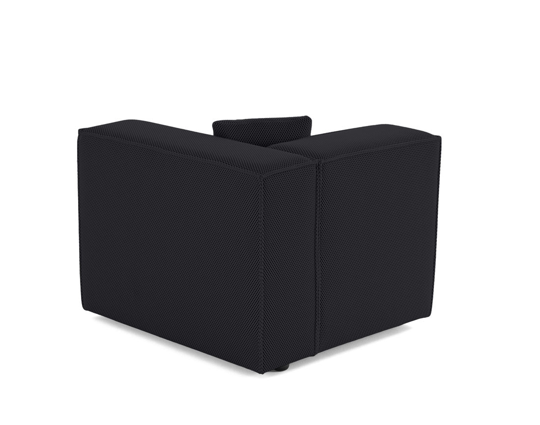 Module d'assise droit en tissu mailles 3D Arty