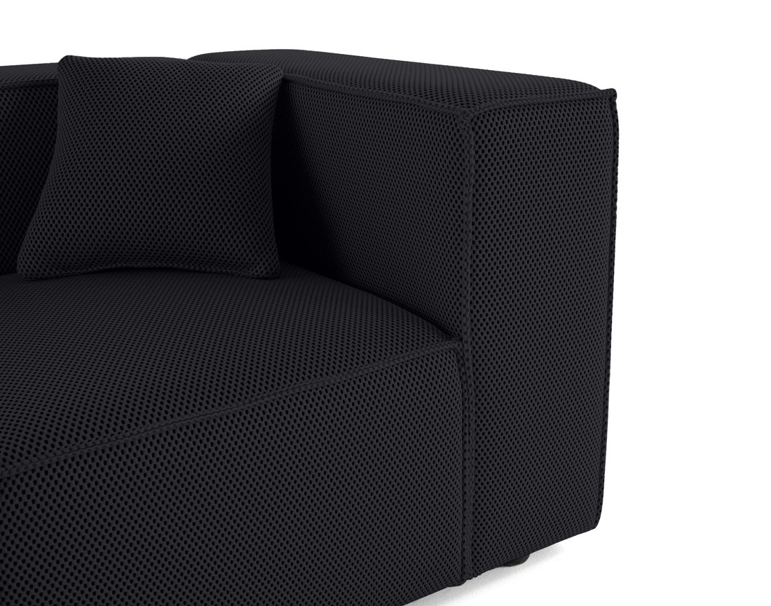 Module d'assise droit en tissu mailles 3D Arty