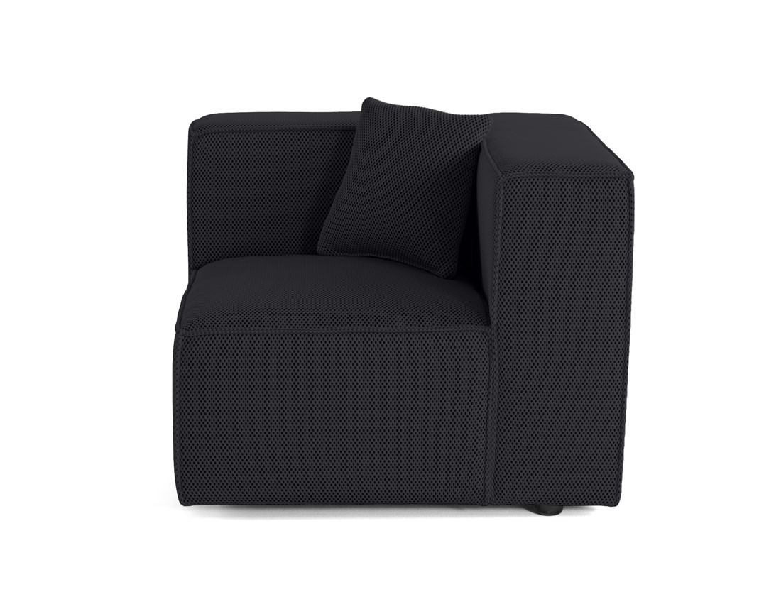 Module d'assise droit en tissu mailles 3D Arty