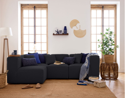 Module d'assise droit en tissu mailles 3D Arty