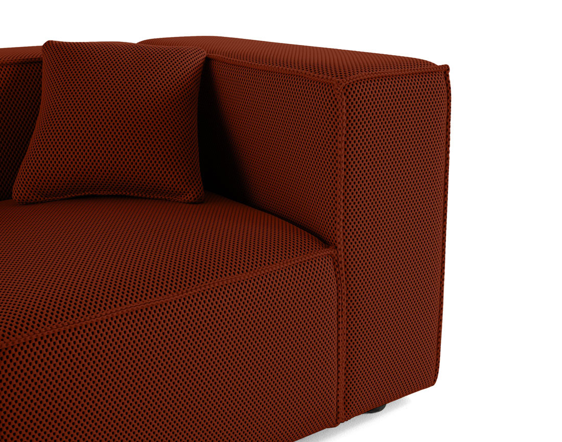 Module d'assise droit en tissu mailles 3D Arty