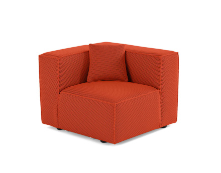 Module d'assise droit en tissu mailles 3D Arty