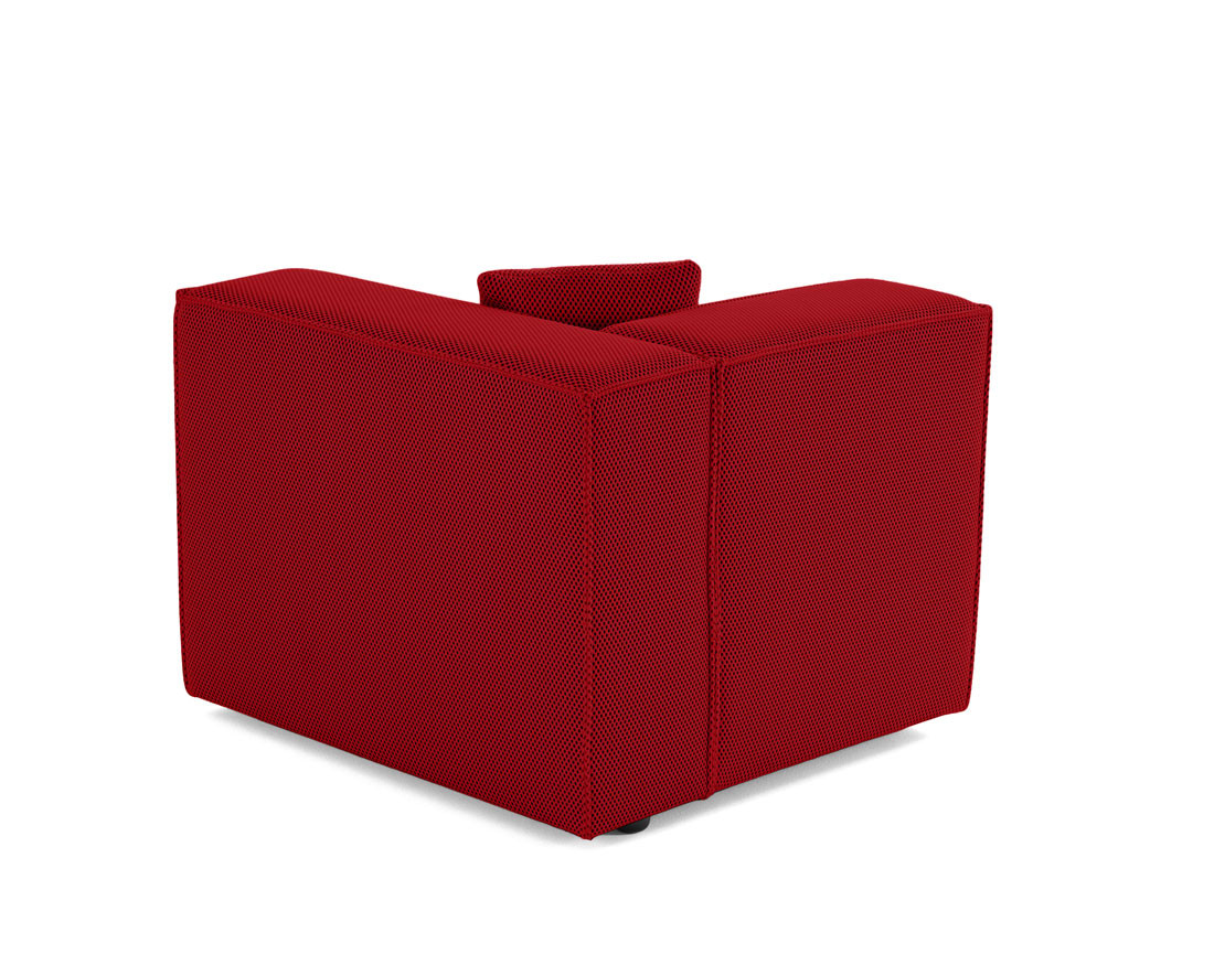 Module d'assise droit en tissu mailles 3D Arty