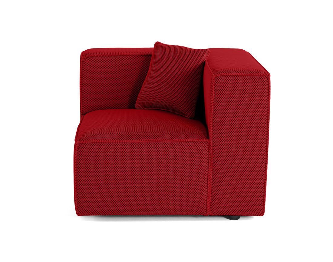 Module d'assise droit en tissu mailles 3D Arty