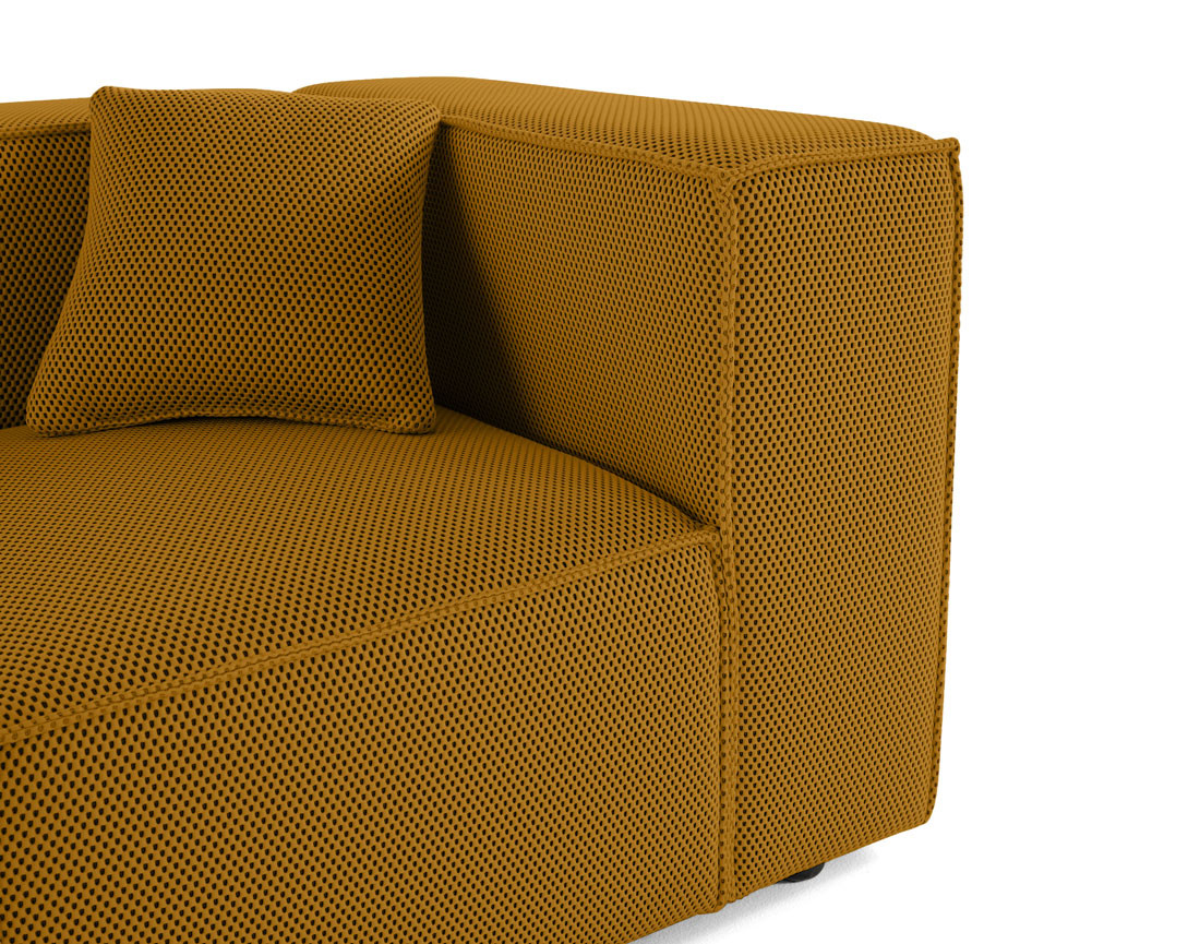 Module d'assise droit en tissu mailles 3D Arty