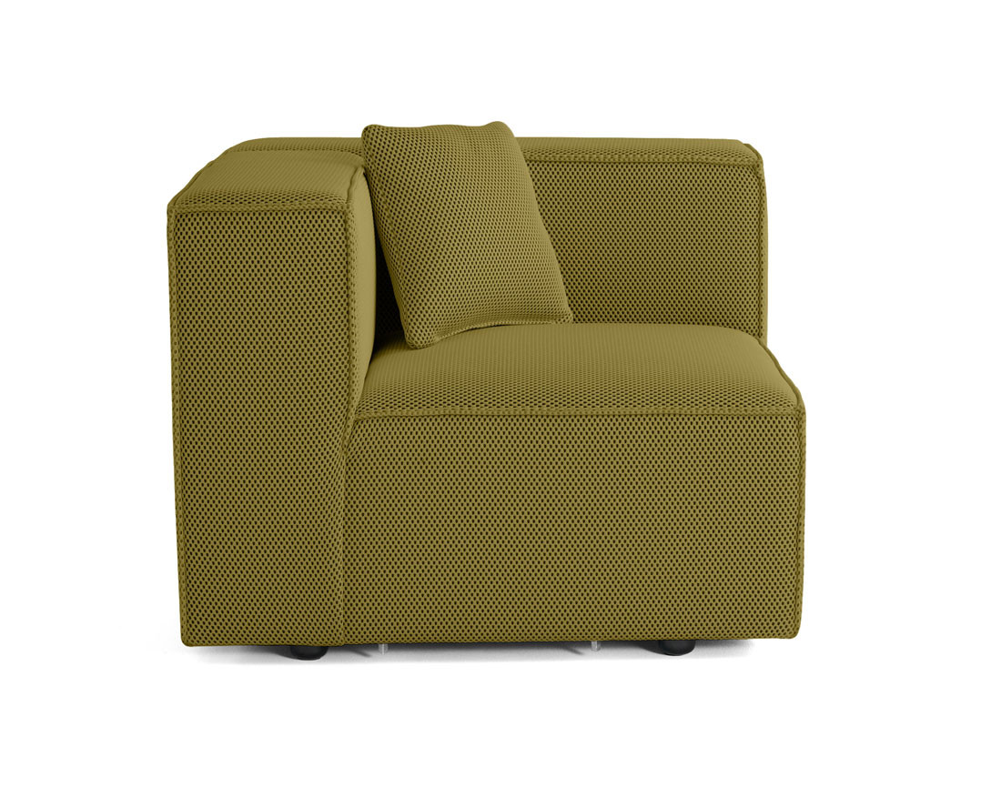 Module d'assise droit en tissu mailles 3D Arty