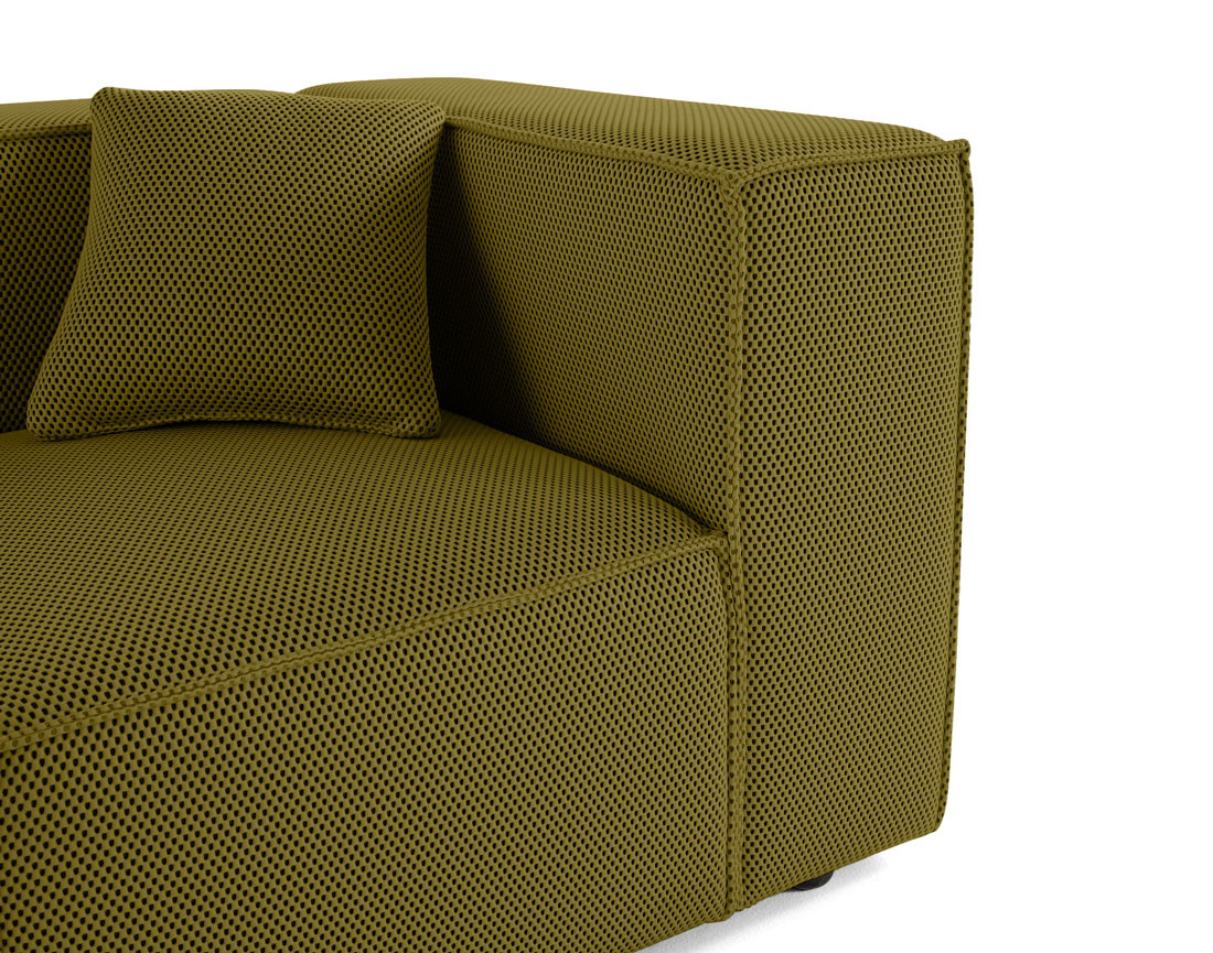 Module d'assise droit en tissu mailles 3D Arty