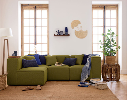 Module d'assise droit en tissu mailles 3D Arty