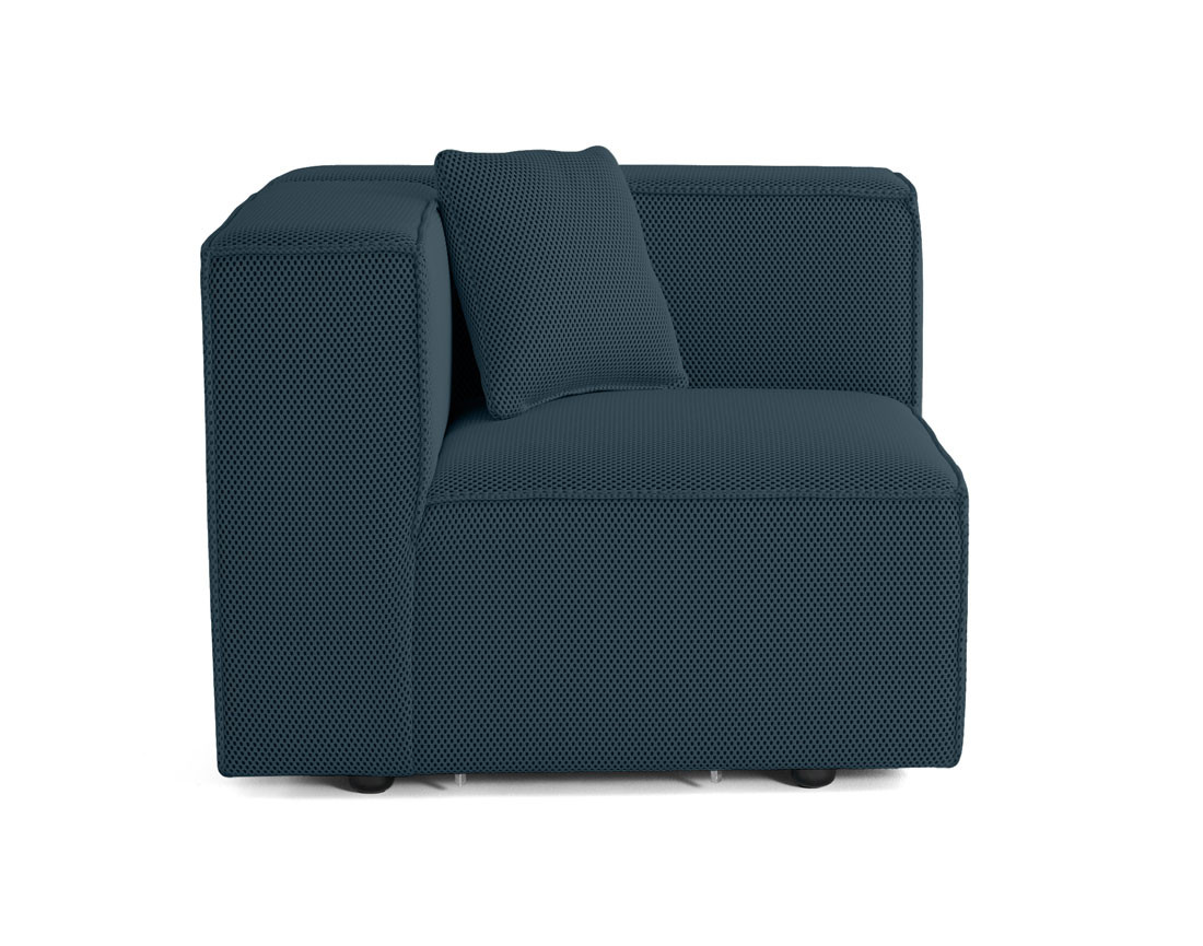 Module d'assise droit en tissu mailles 3D Arty