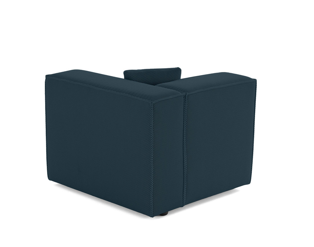 Module d'assise droit en tissu mailles 3D Arty