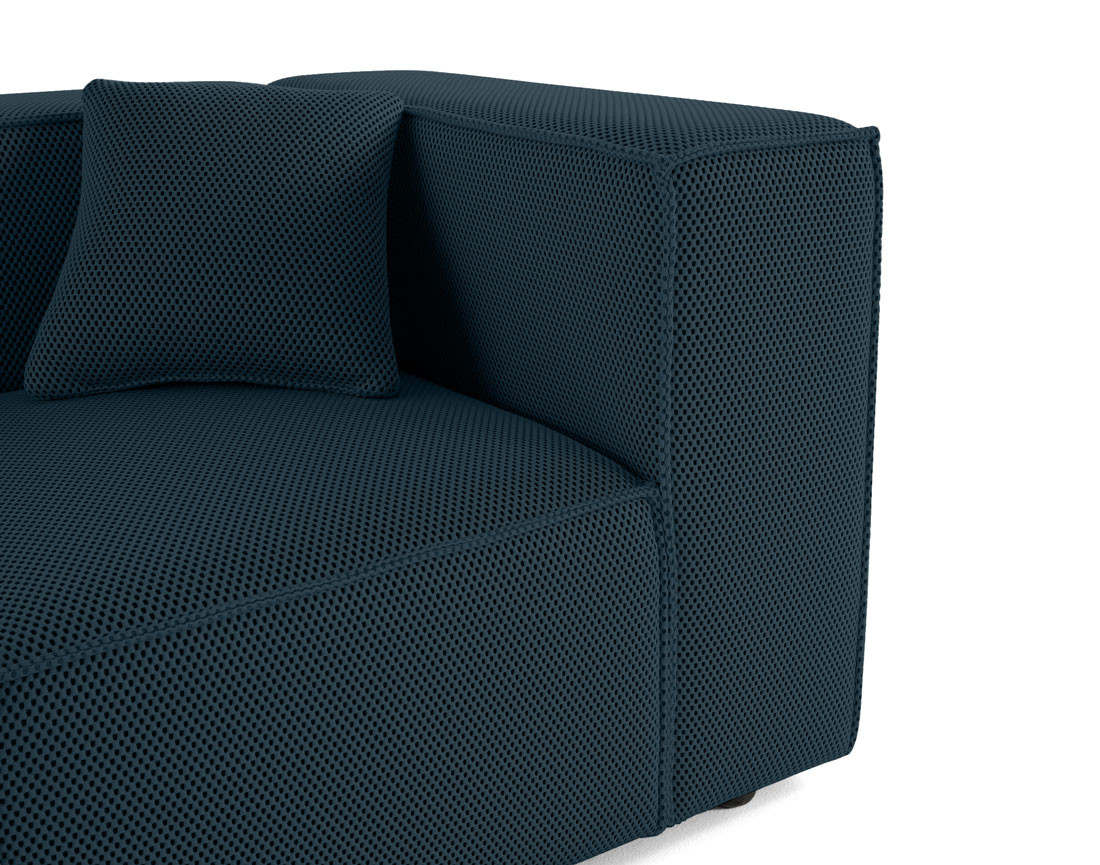 Module d'assise droit en tissu mailles 3D Arty