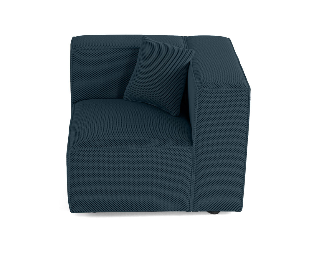 Module d'assise droit en tissu mailles 3D Arty